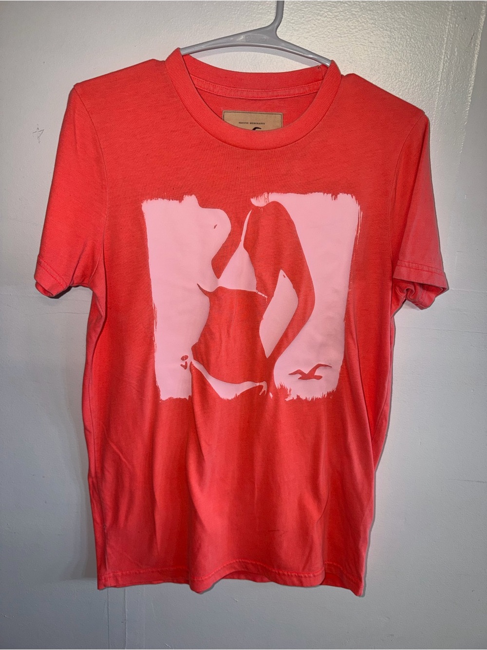 Hollister Coral Crewneck Tee